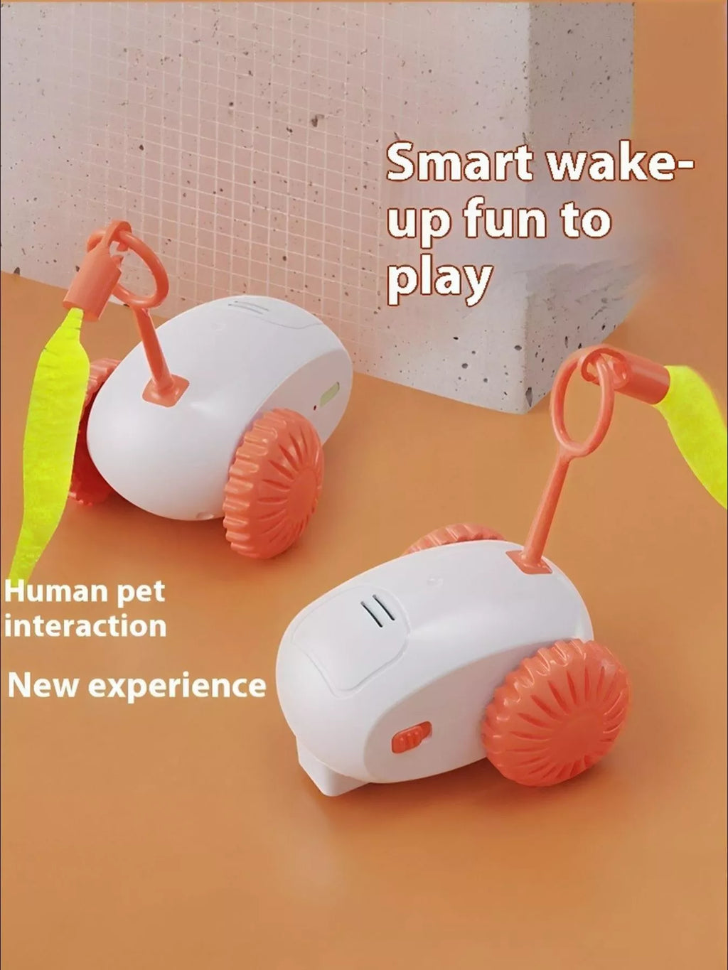 Interactive Self-Rotating Pet Teaser Toy