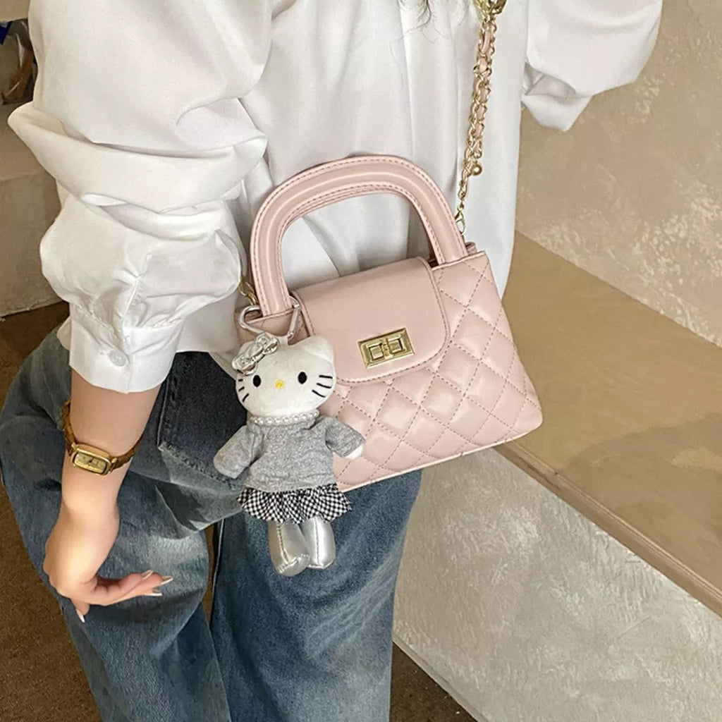 Quilted Chain Strap Crossbody Bag