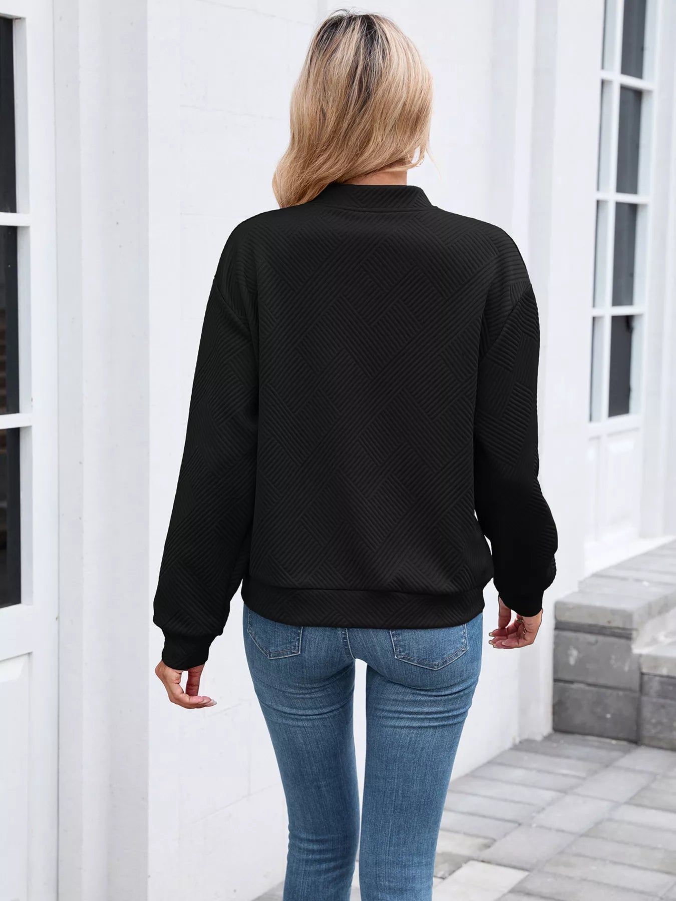 Textured Zip Up Jacket