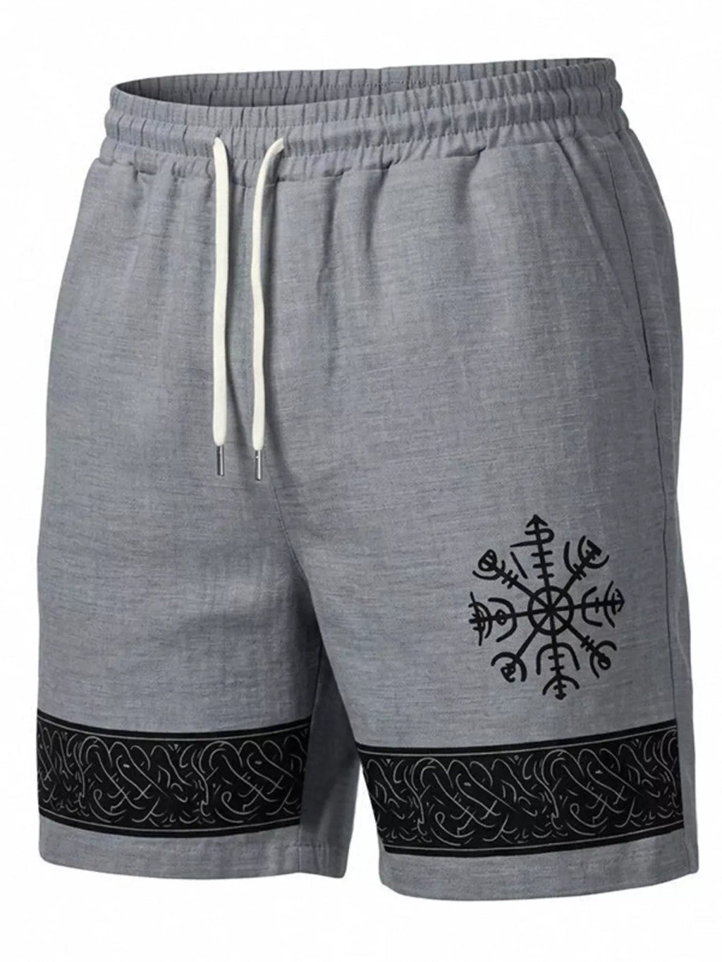 Men's Full Size Linen Blend Drawstring Shorts Plus Size