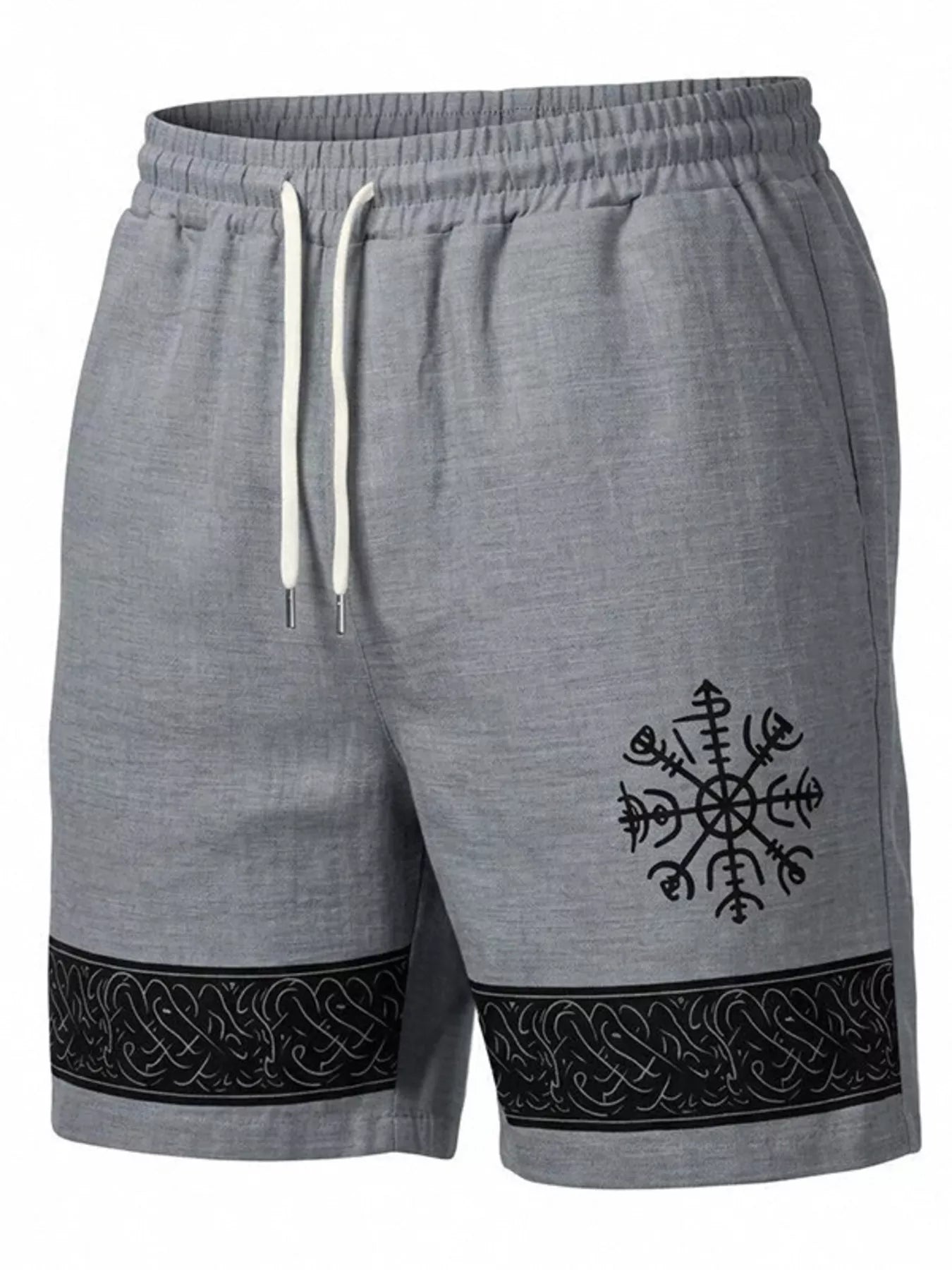 Men's Full Size Linen Blend Drawstring Shorts Plus Size