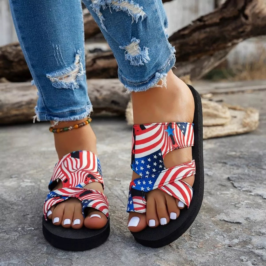 Toe Loop Flats Sandals
