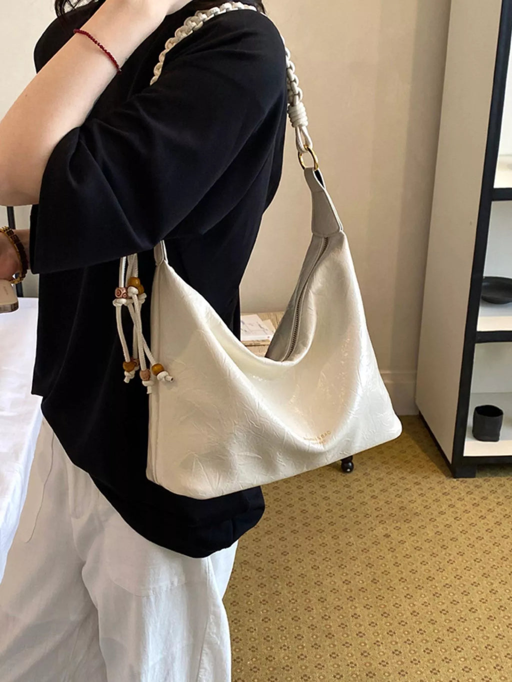 Braided Strap Shoulder Bag