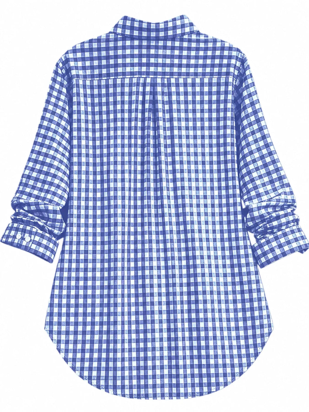 Plus Size Plaid Button-Down Long Sleeve Shirt