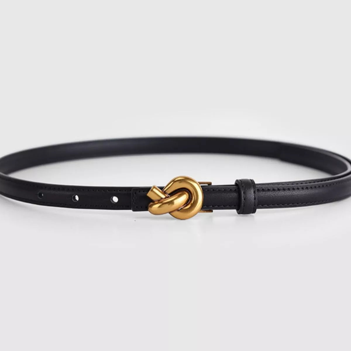 Knot Buckle Skinny Belt