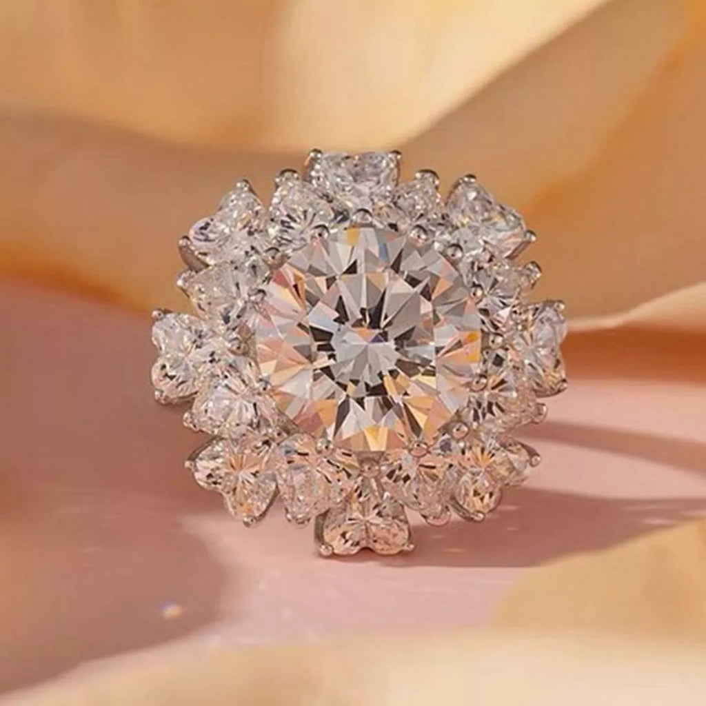 5 Carat 925 Sterling Silver Moissanite Ring