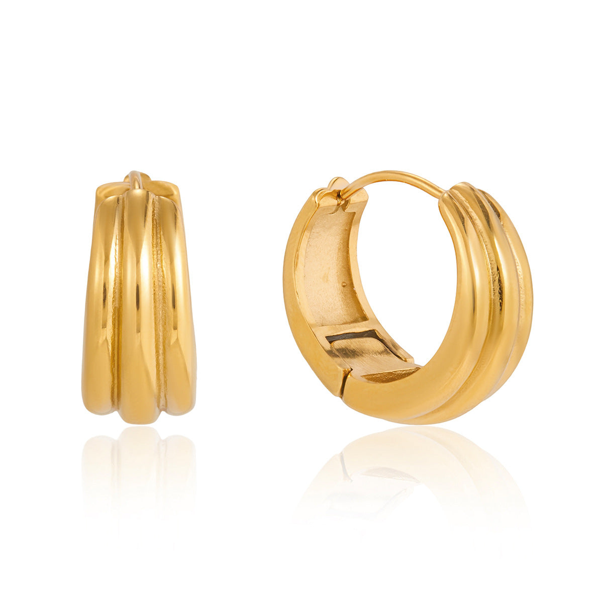 Fluted Hoop Earrings Collection