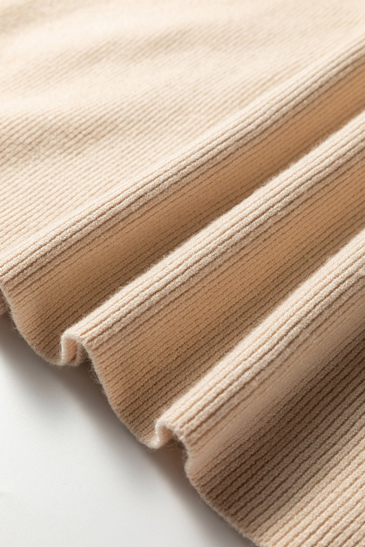 Colorblock Ribbed Knit Long Sleeve Sweater
