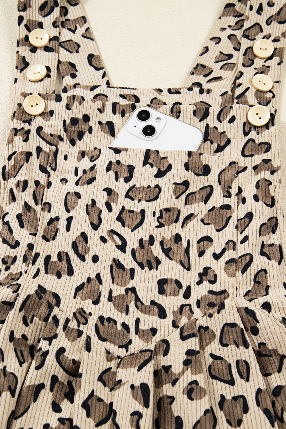 Leopard Bib Wide Leg Jumpsuit