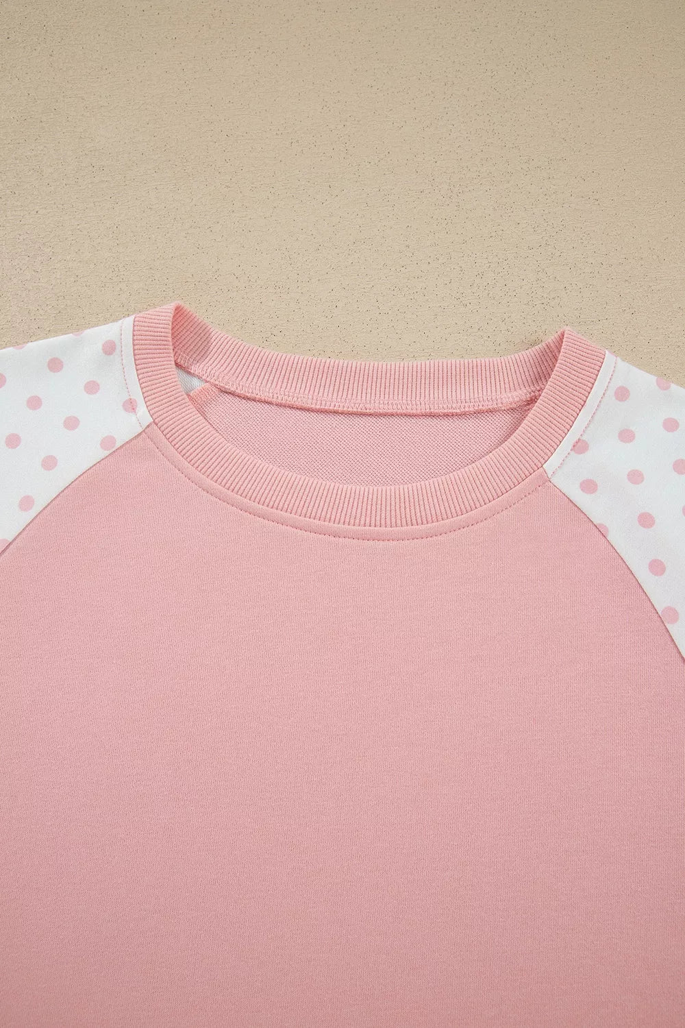 Polka Dot Cropped Sweatshirt and Wide-Leg Pants Set