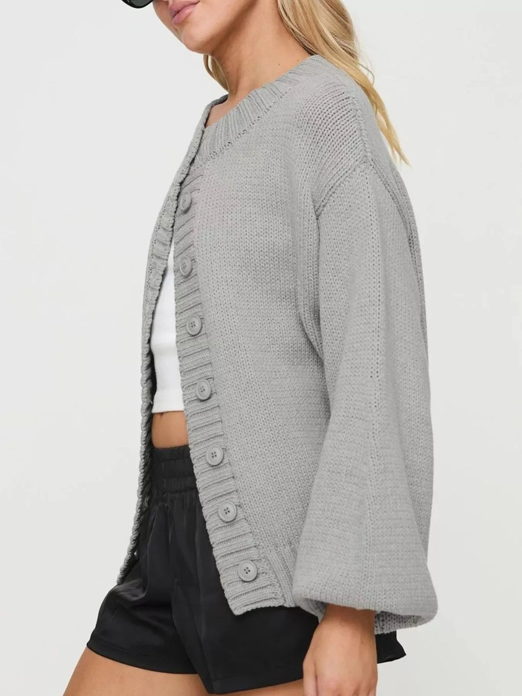 Button-Down Knit Cardigan
