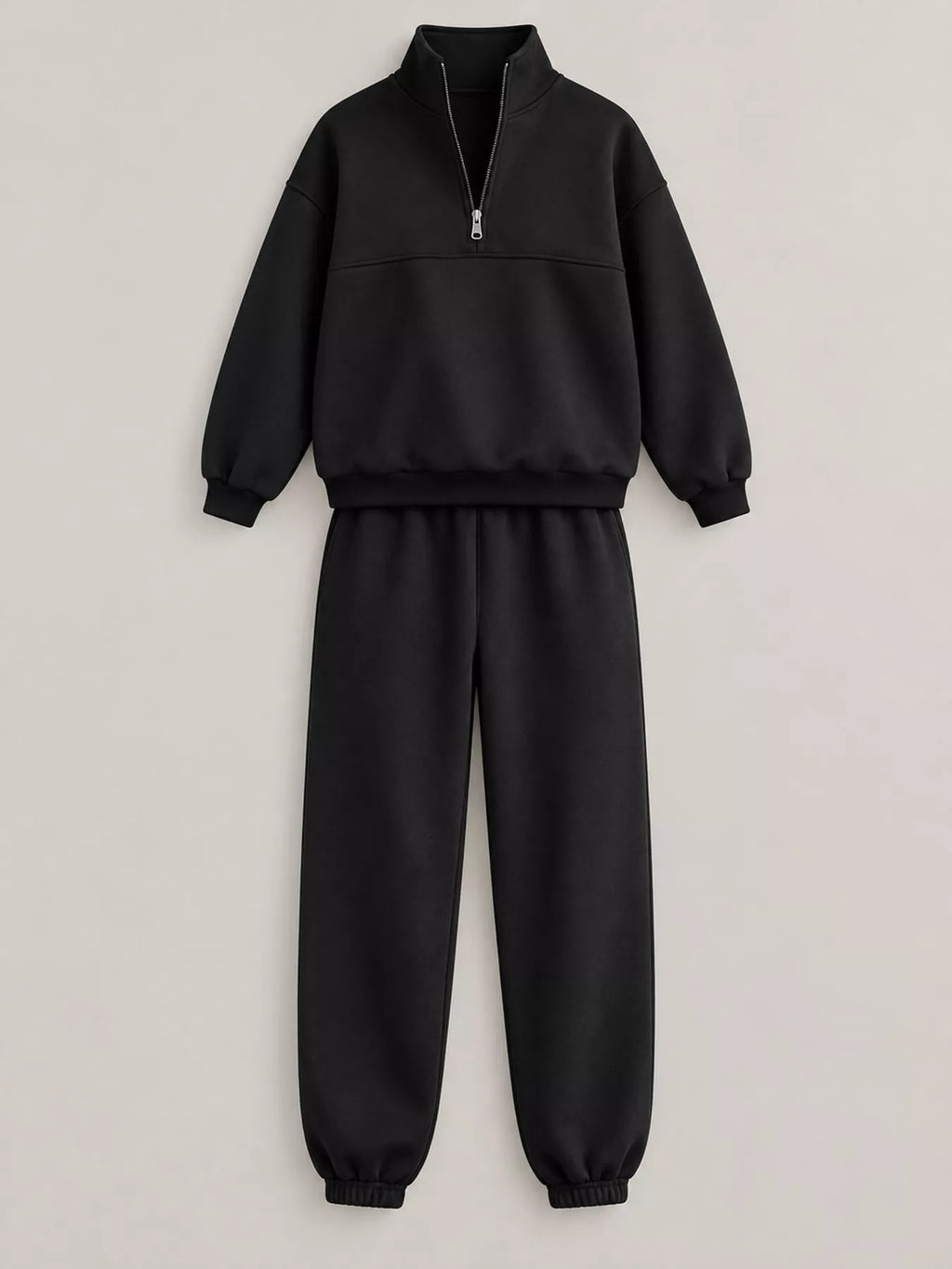 Half-Zip Sweatshirt and Joggers Set