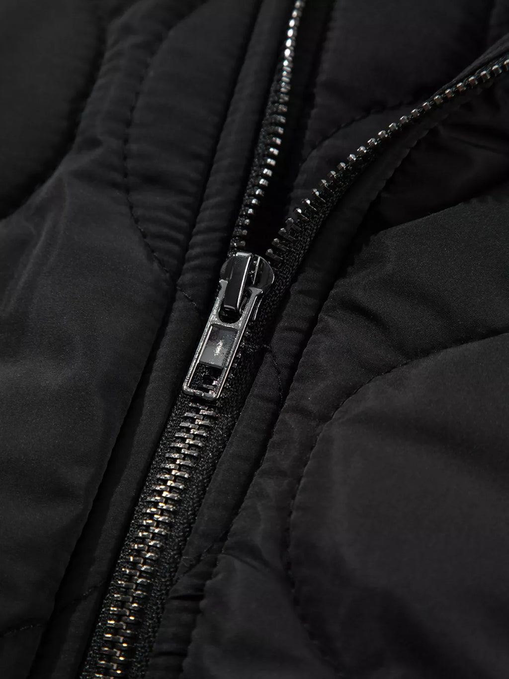 Quilted Drawstring Hooded Zip Up Puffer Vest
