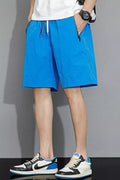Men's Plus Size Lightweight Quick-Dry Drawstring Shorts