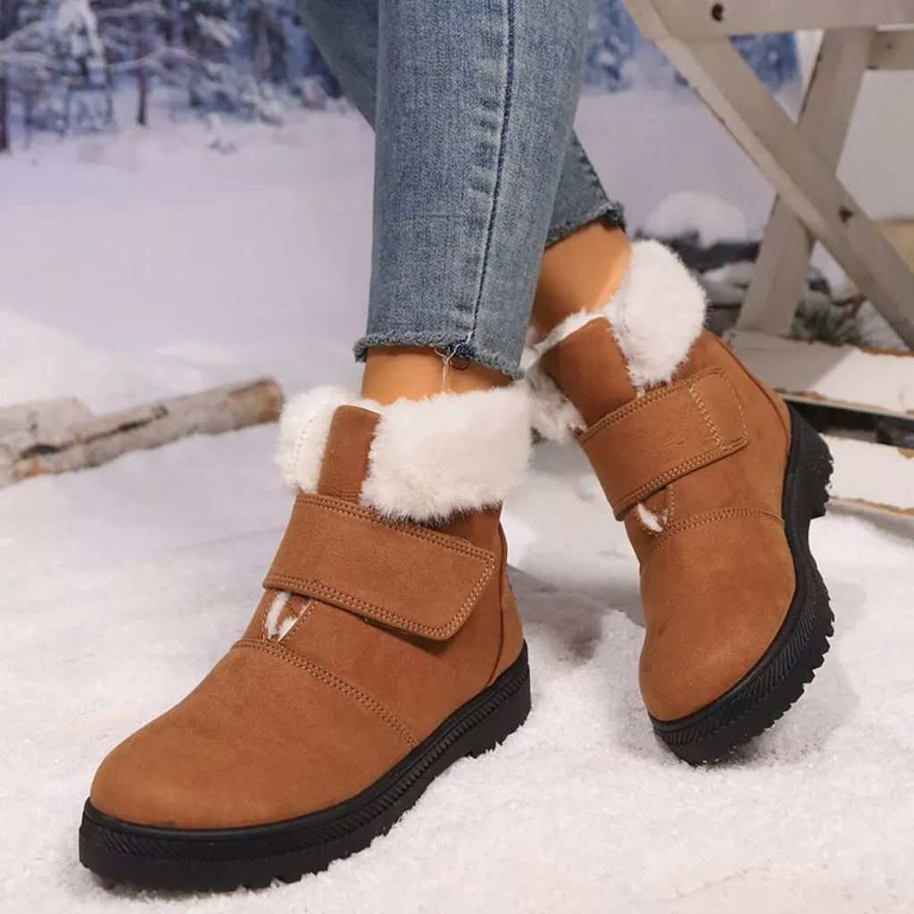 Round Toe Fuzzy Boots