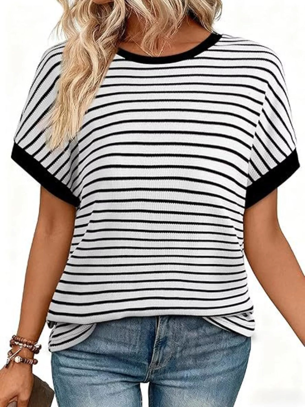 Classic Striped Crew Neck T-Shirt