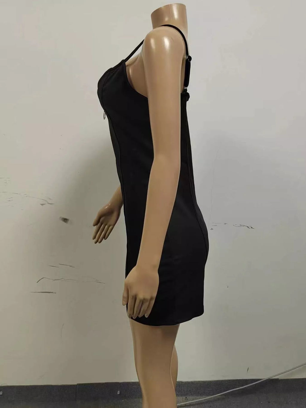 Full Size Zip-Front Bodycon Mini Dress Plus Size