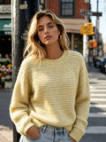 Round Neck Drop Shoulder Sweater