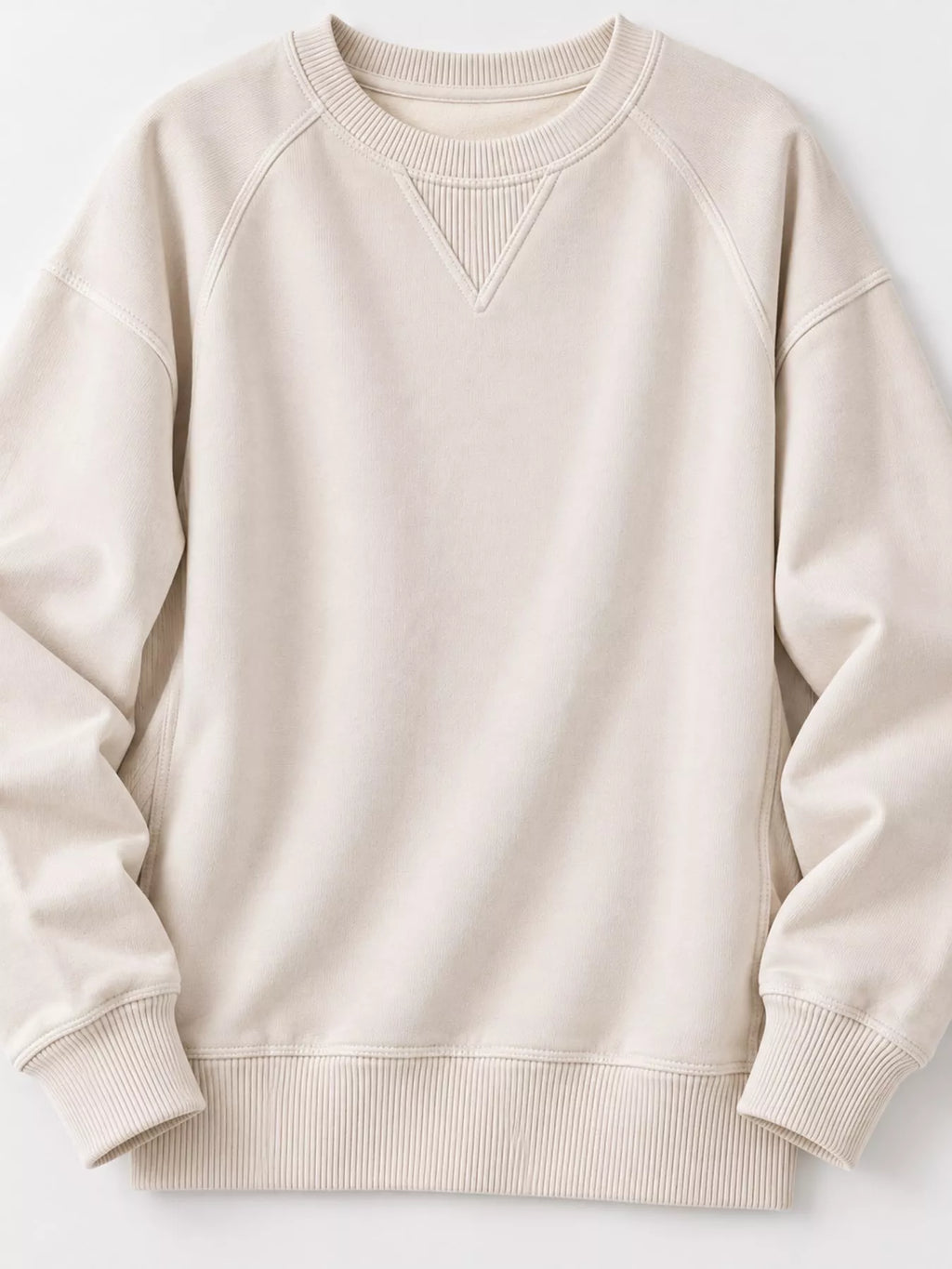 Crew Neck Raglan Sleeve Sweatshirt