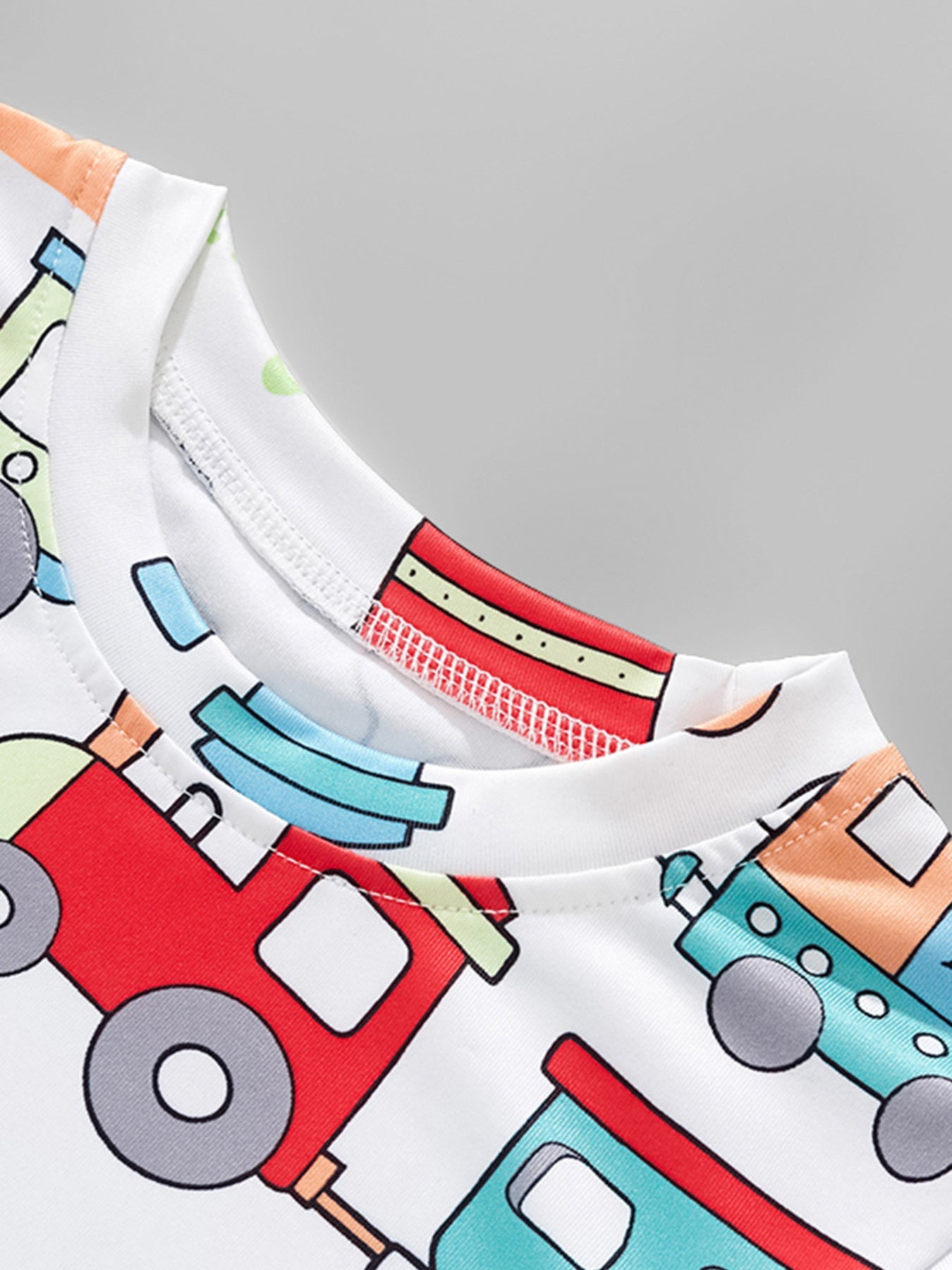 Children's Fun Train Print Short Sleeve T-Shirt