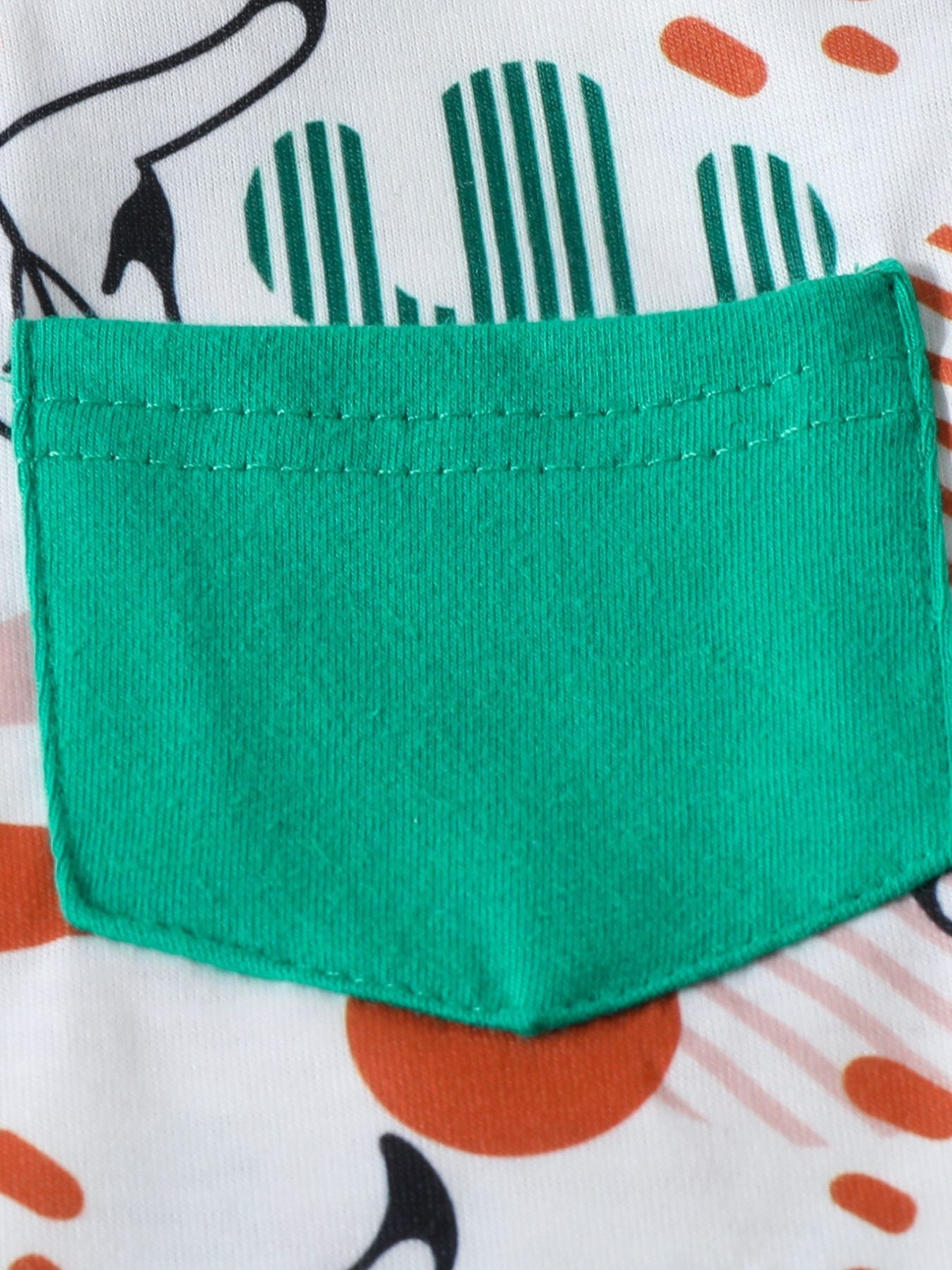 Children's Cactus Cowboy Print Pocket Tee & Shorts Set