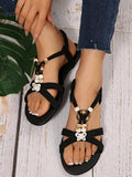 Butterfly Embellished Flat Sandals