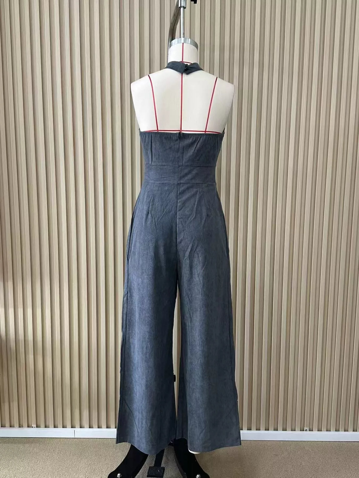 Full Size Halter Neck Wide-Leg Jumpsuit Plus Size