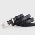 Leather Belt with Silver Buckle