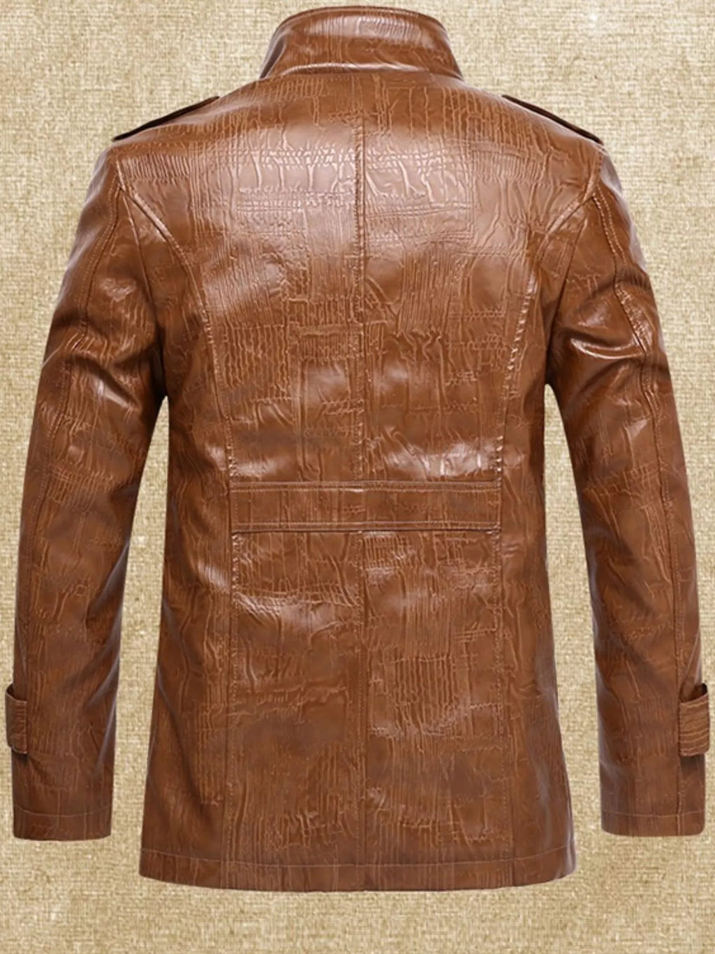 Men's Plus Size Button Up Fleece Lined Coat