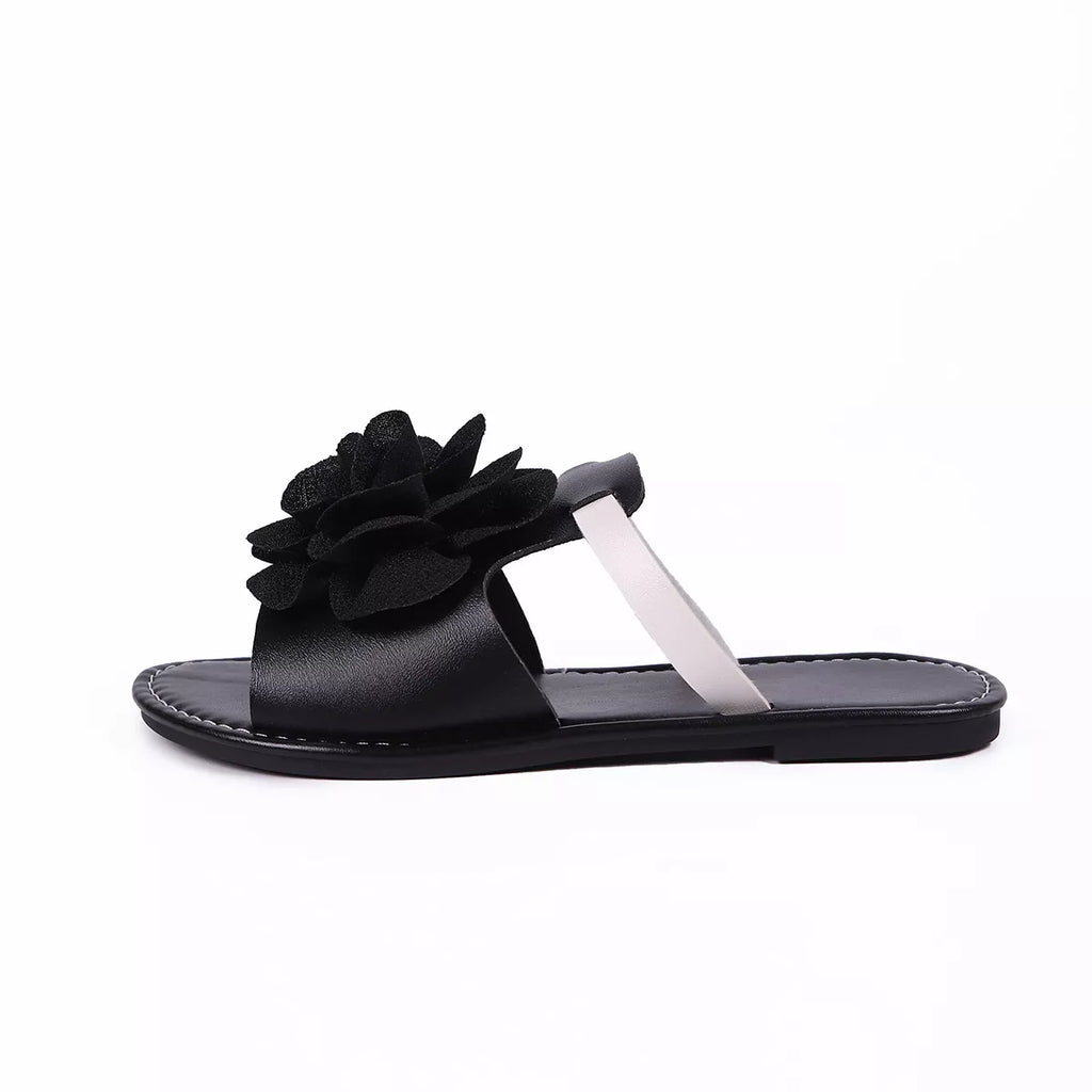 Flower Open Toe Flats Sandals