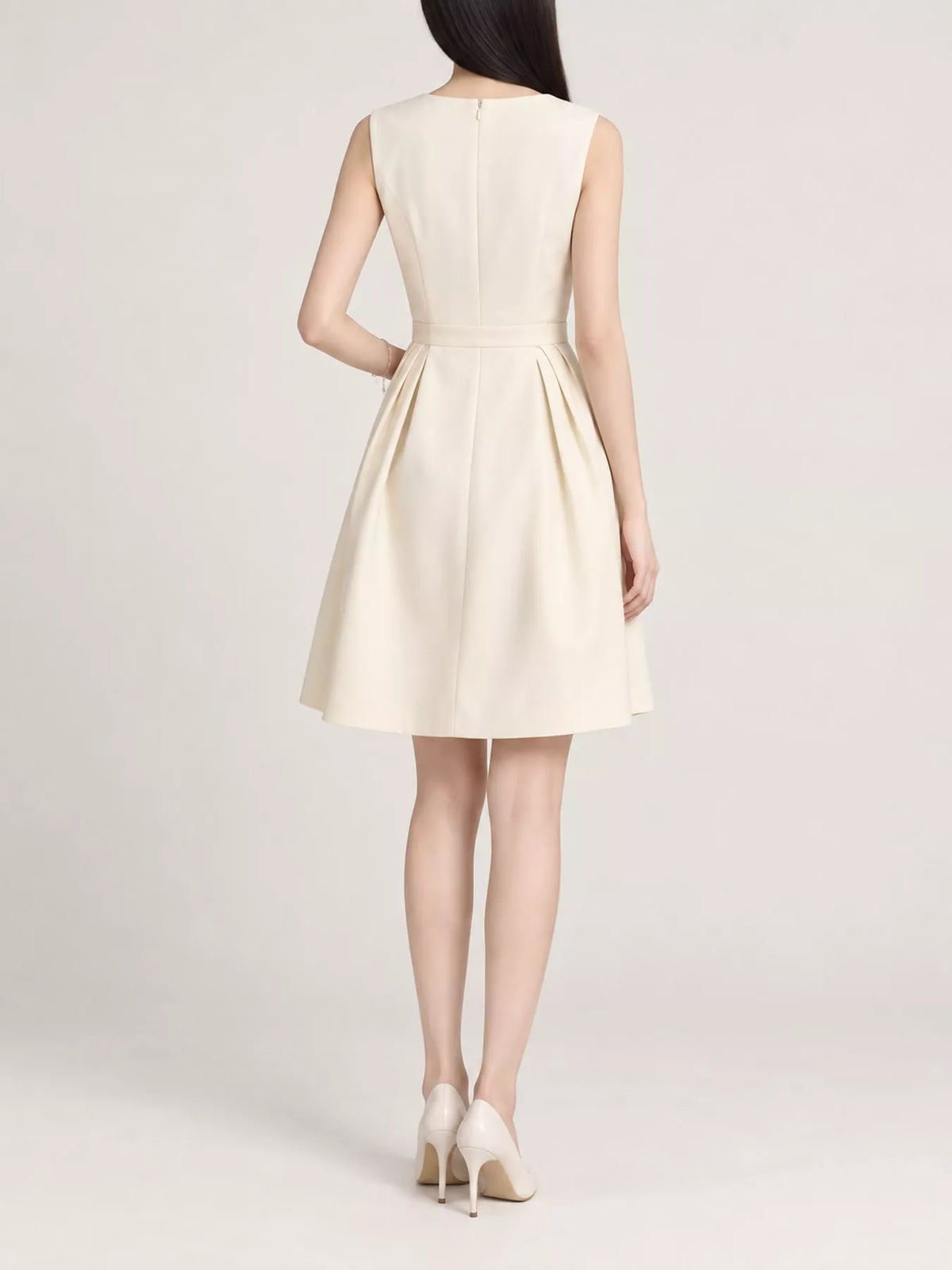 Sleeveless A-Line Midi Dress