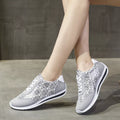 Skull Print Lace-Up Sneakers