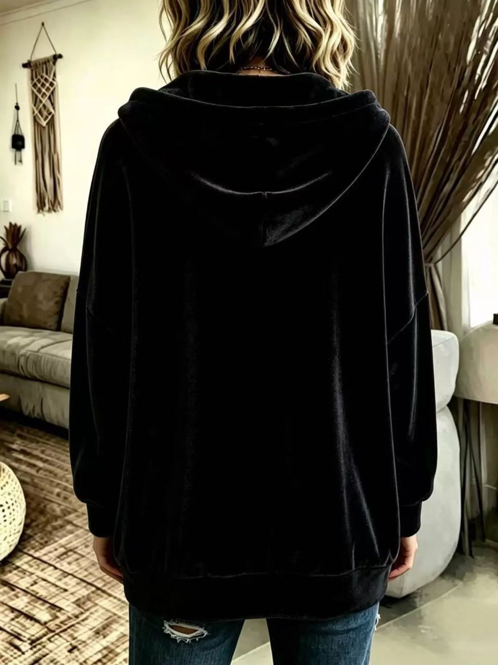 Full Size Casual Button-Down Hooded Outerwear Plus Size
