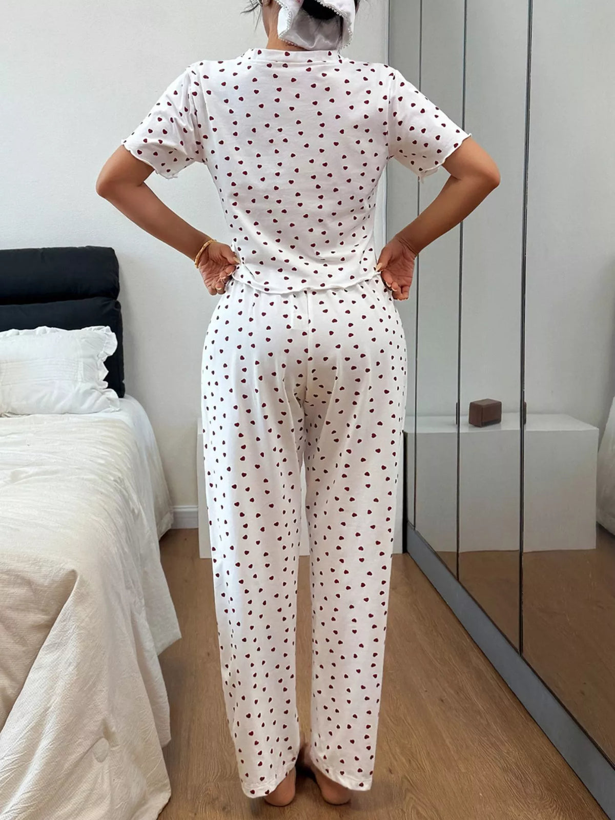Polka Dot Short Sleeve Top and Shorts Set