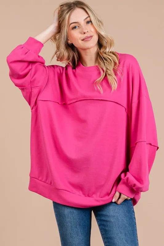 Unisex Exposed Seam Sweatshirt