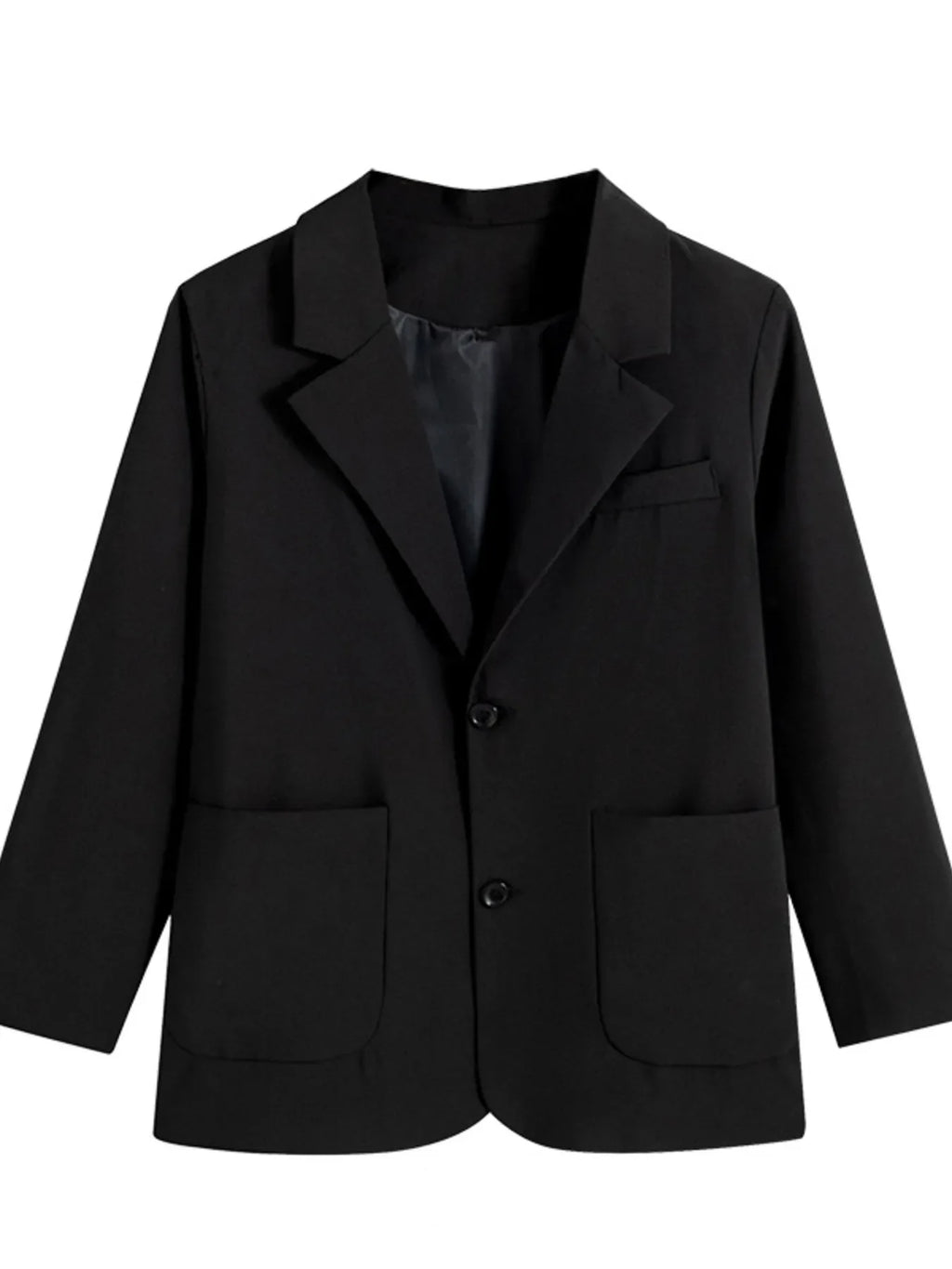 Men's Full Size Lapel Collar Long Sleeve Blazer Plus Size