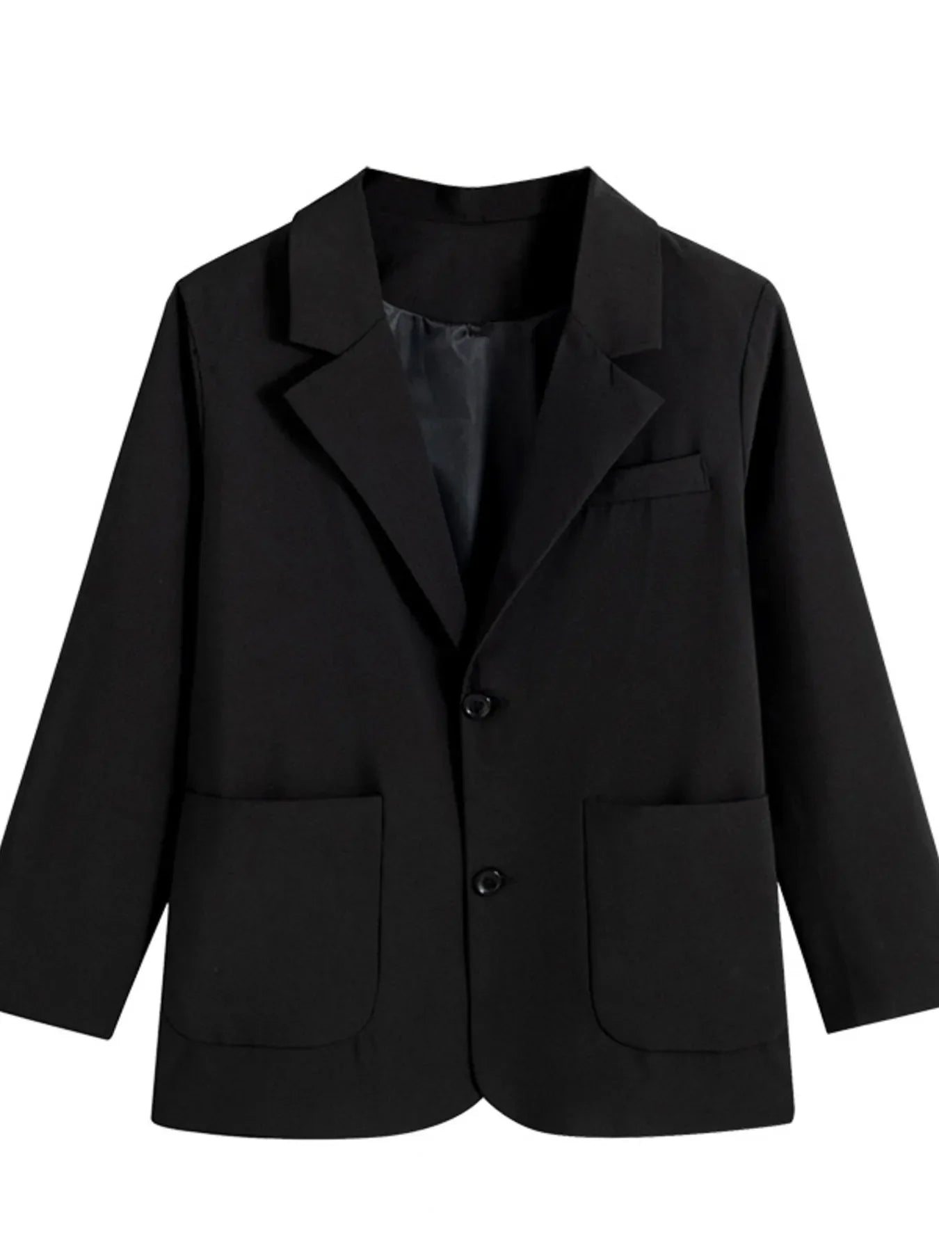 Men's Full Size Lapel Collar Long Sleeve Blazer Plus Size