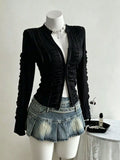Ruched Slim-Fit Long Sleeve Top