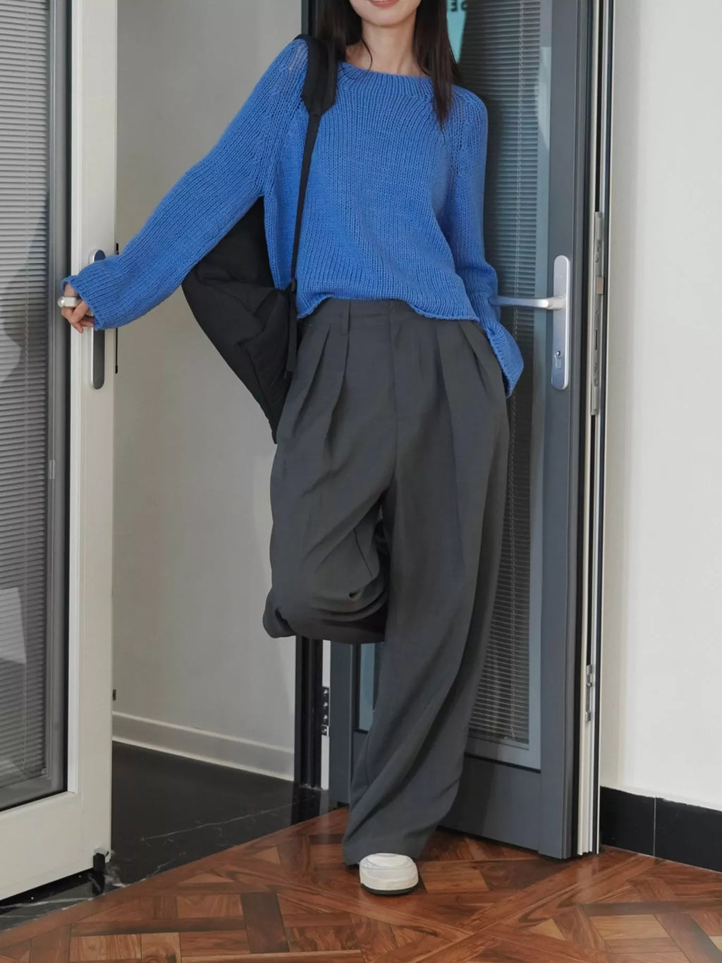 High-Waisted Pleated Wide-Leg Pants