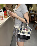 Printed Canvas Handbag