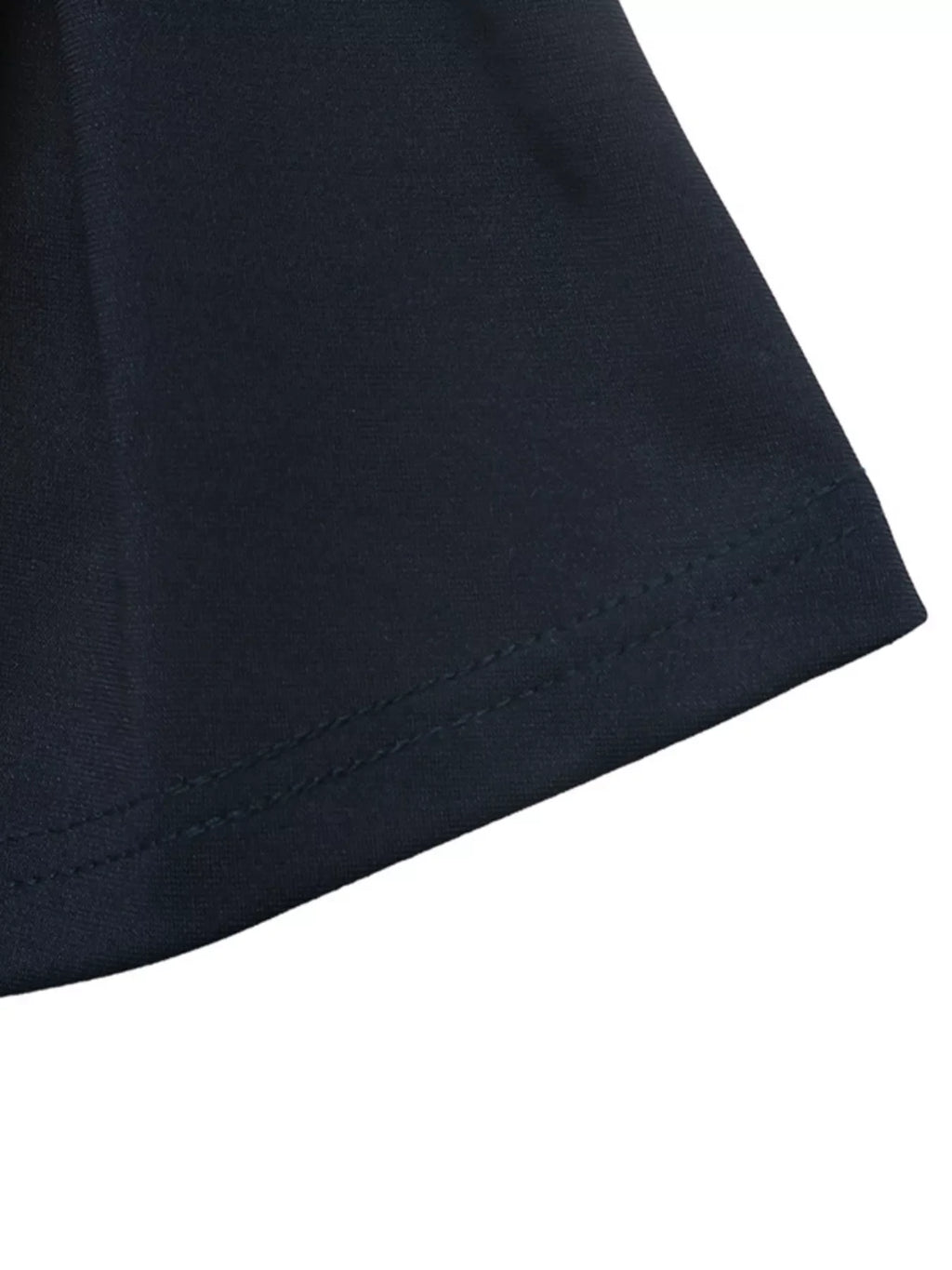 Round Neck Peplum Top with Striped Cuffs