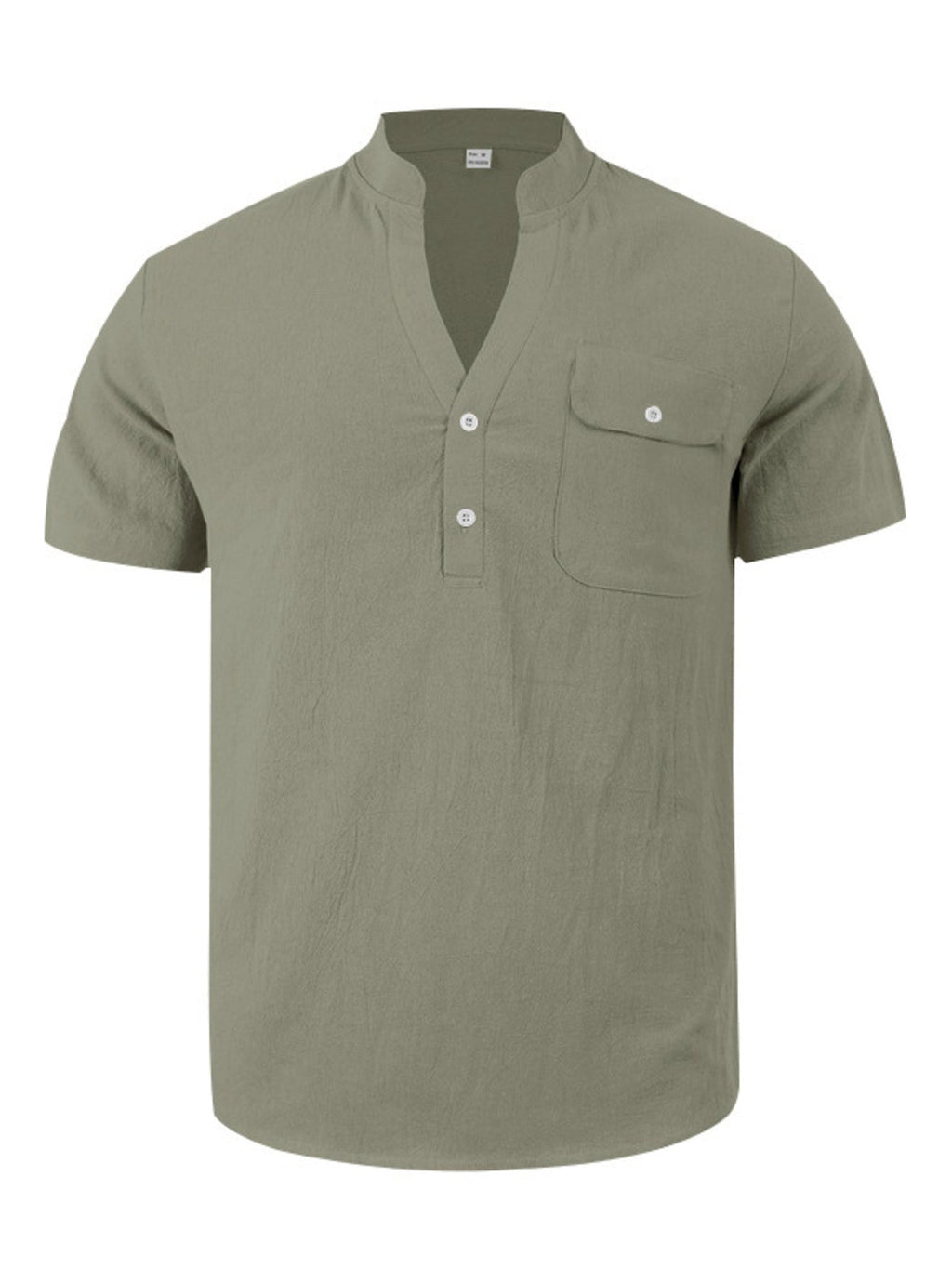 Men's Full Size Button Detail Short Sleeve Shirt Plus Size