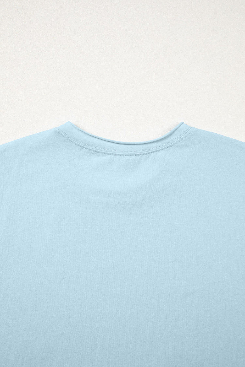 Myosotis Solid Color Round Neck Casual T Shirt