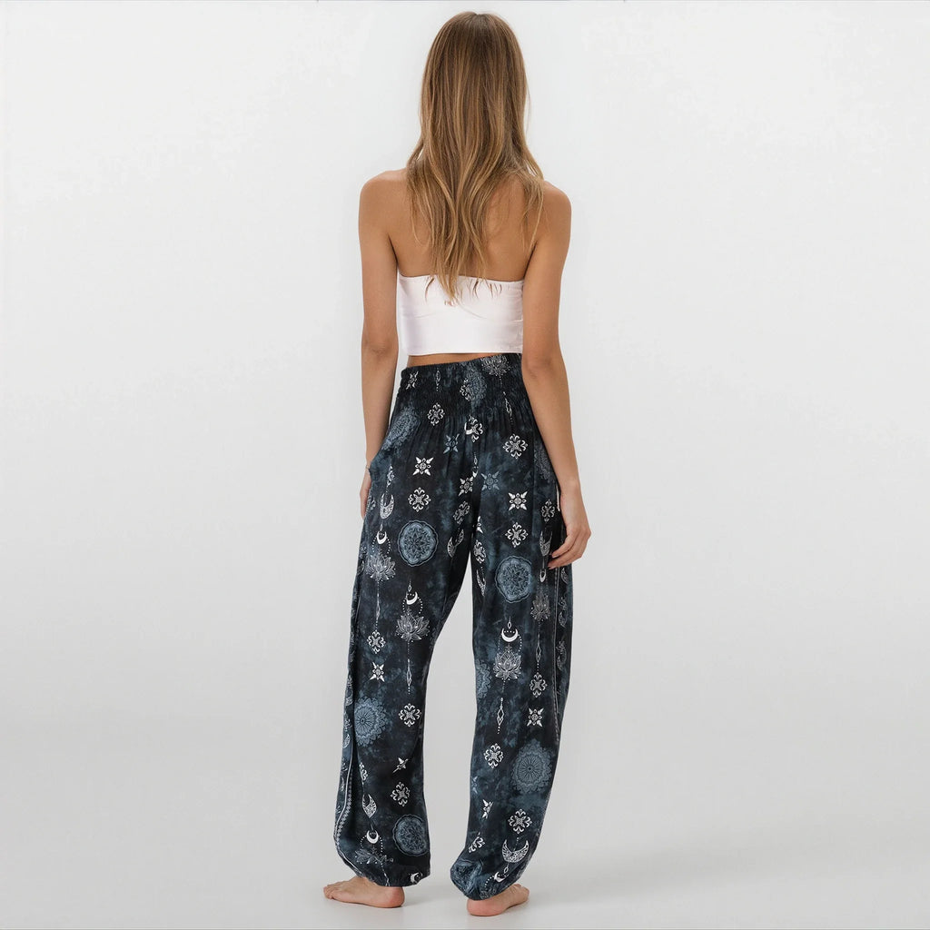 Twilight Lotus Harem Pants with Pockets