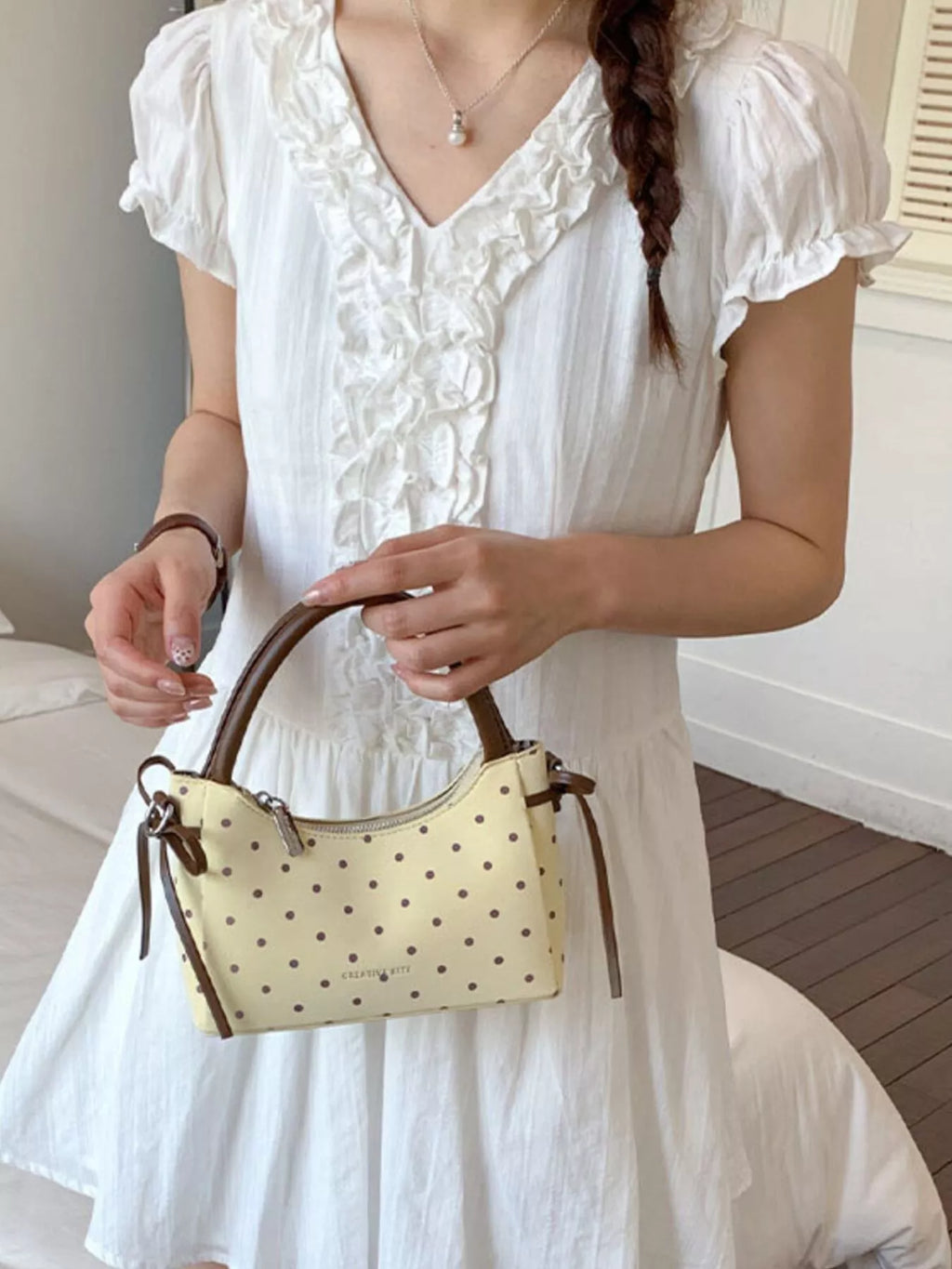 Polka Dot Mini Crossbody Bag