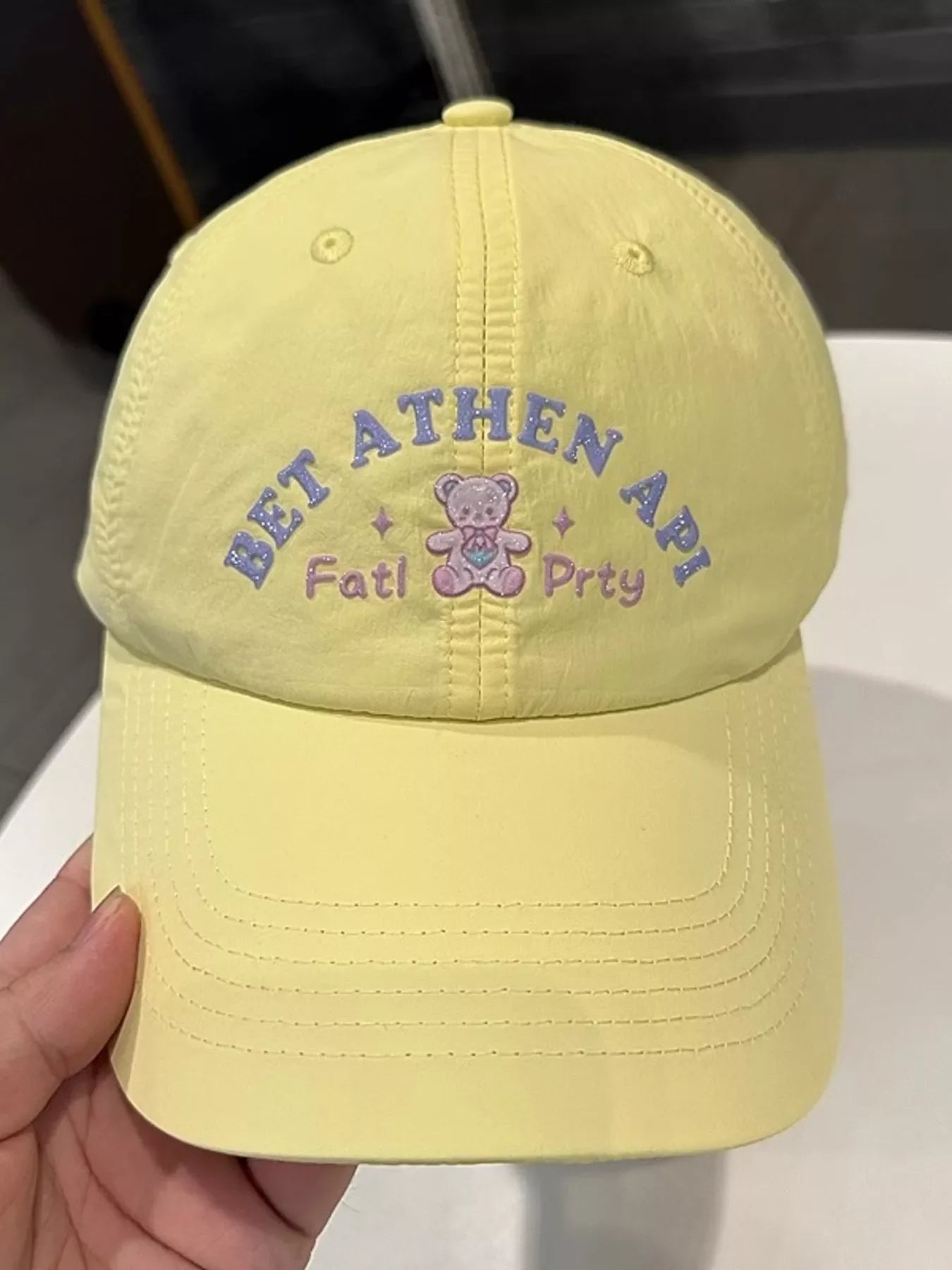 Bear Embroidered Baseball Cap