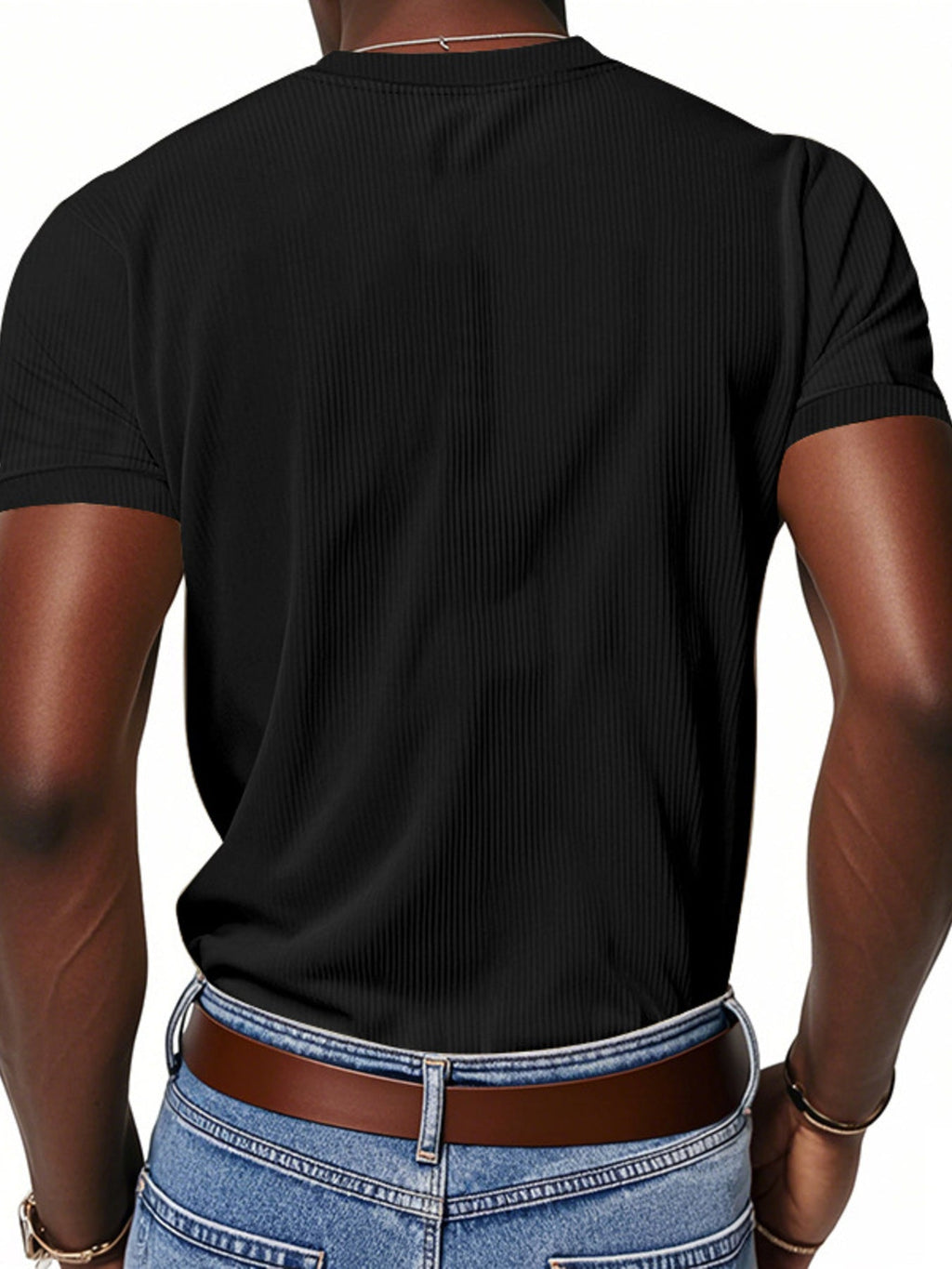 Men's Full Size V-Neck Slim Fit T-Shirt Plus Size
