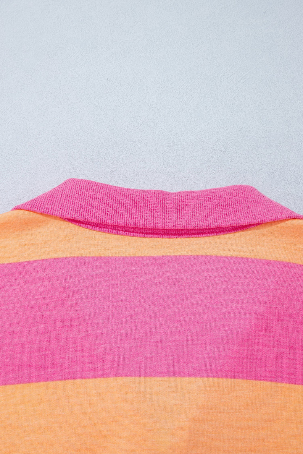 Orange Stripe Colorblock Half Sleeve Top Casual Loose Pants 2pcs Set