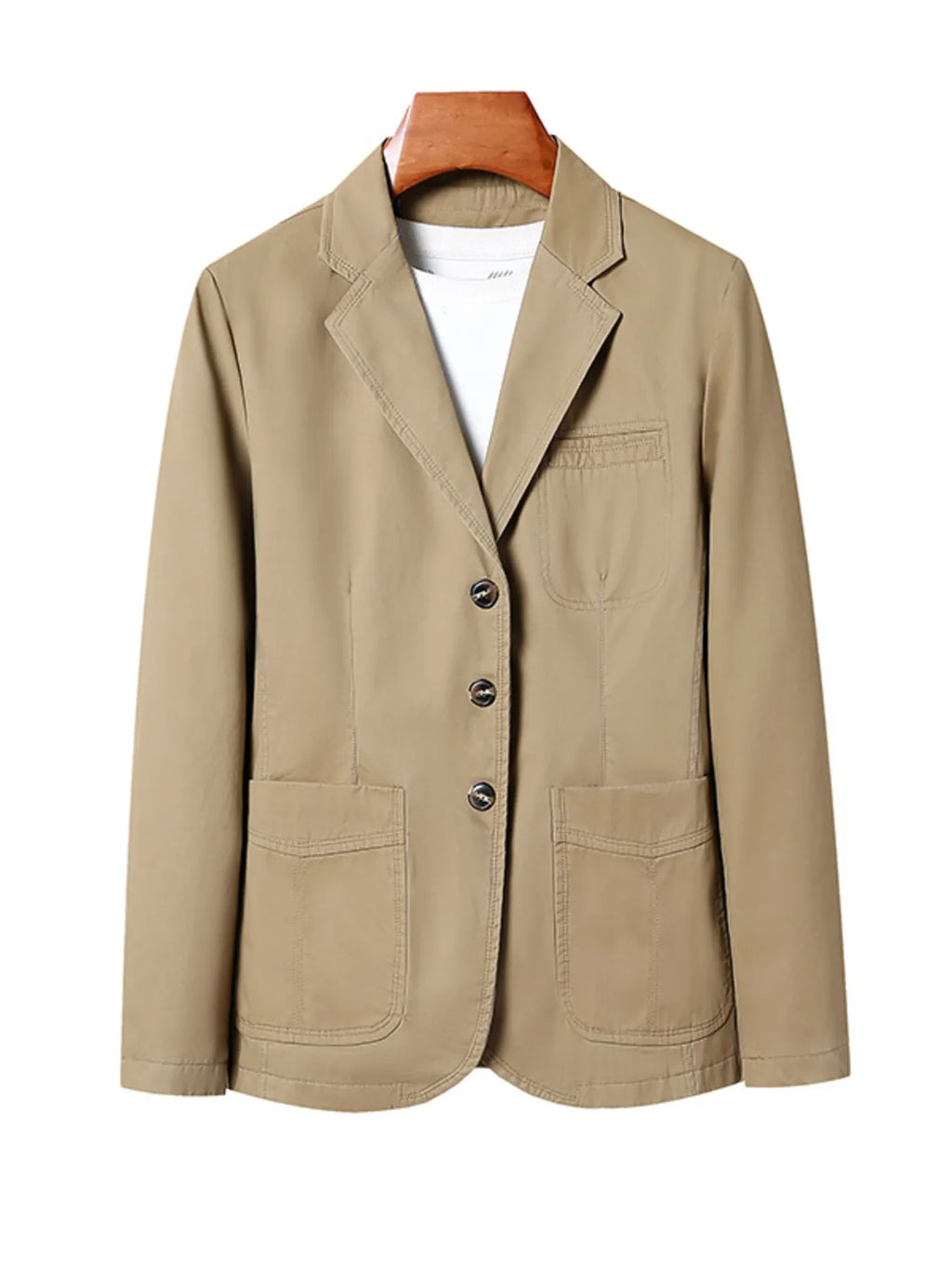 Men's Plus Size Lapel Collar Long Sleeve Blazer