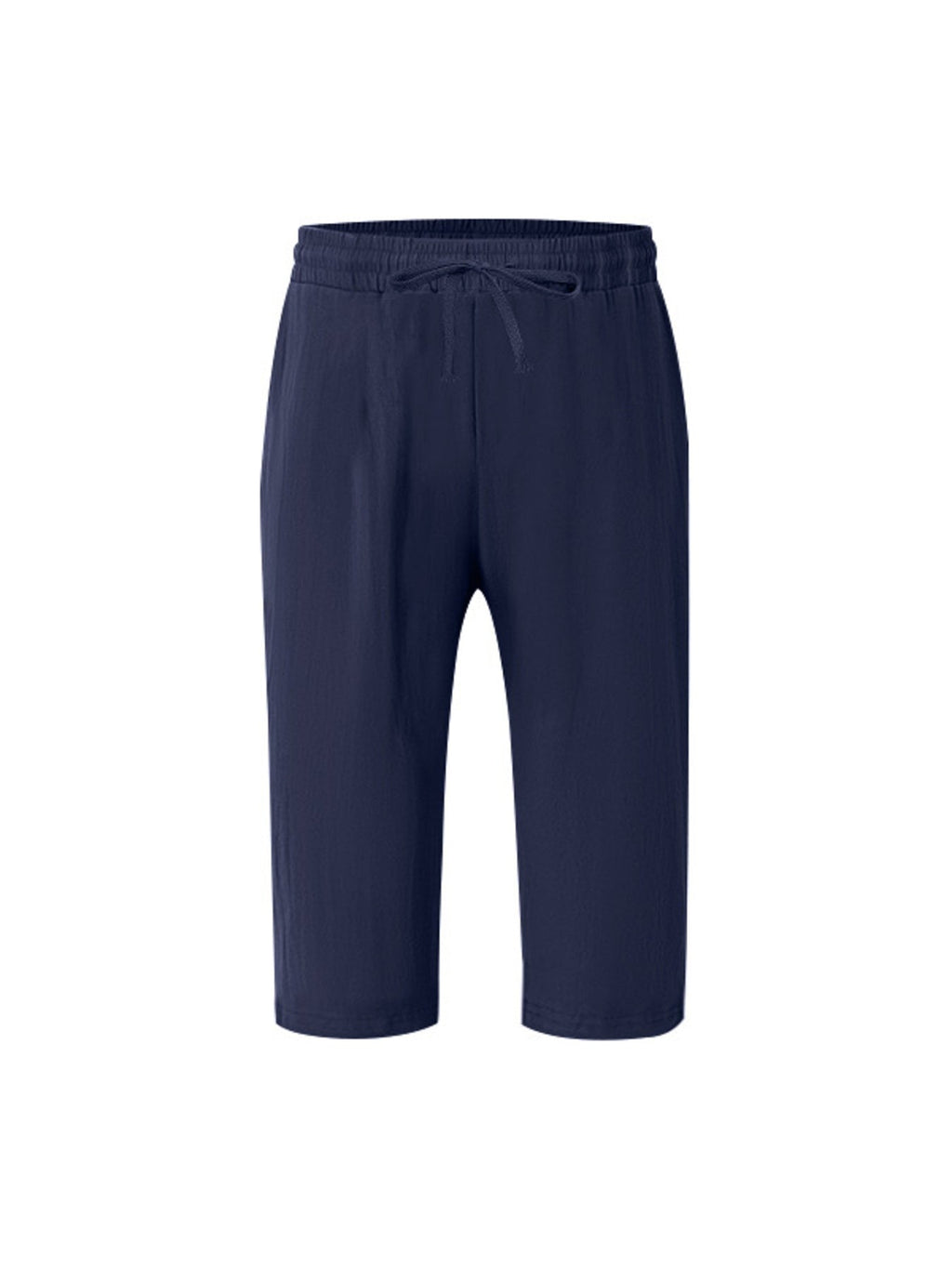 Men's Full Size Casual Drawstring Cropped Pants Plus Size